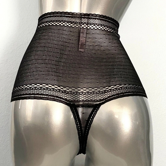 Victorias Secret Nwt Charcoal Grey High Waist Thong Panties Small - Picture 3 of 3